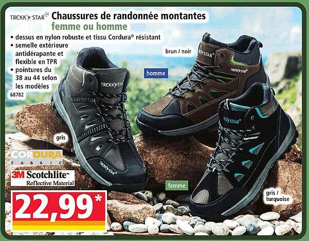 Chaussures de randonnée montantes femme ou homme