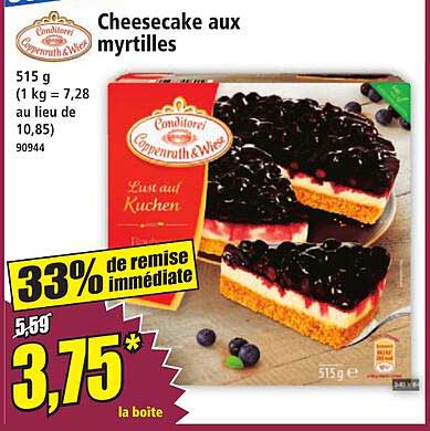 Cheesecake aux myrtilles