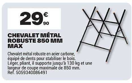 CHEVALET MÉTAL ROBUSTE 850 MM MAX