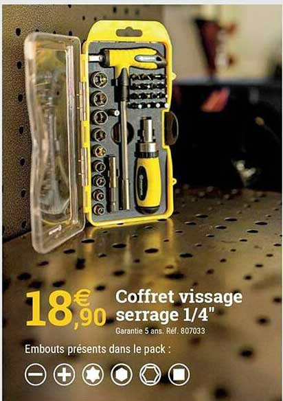 Coffret vissage serrage 1/4"