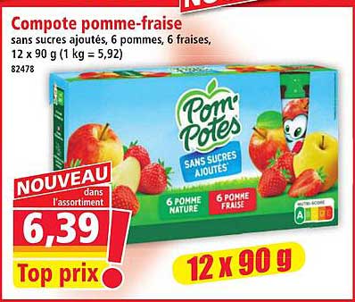 Compote pomme-fraise