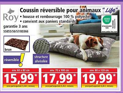 Coussin réversible pour animaux “Life”