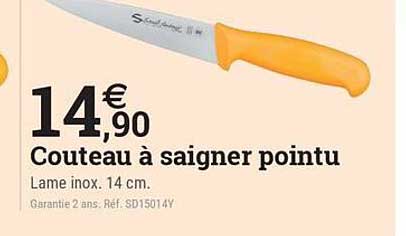 Couteau à saigner pointu