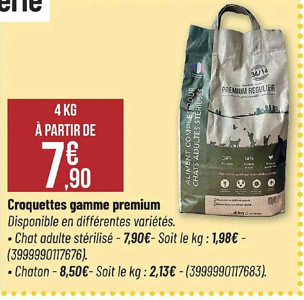 Croquettes gamme premium