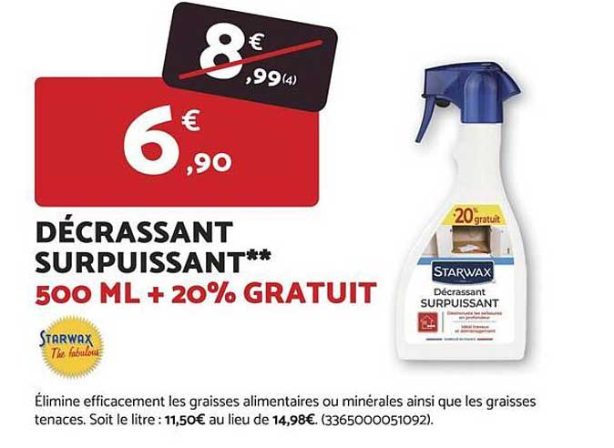 DÉCRASSANT SURPUISSANT** 500 ML + 20% GRATUIT