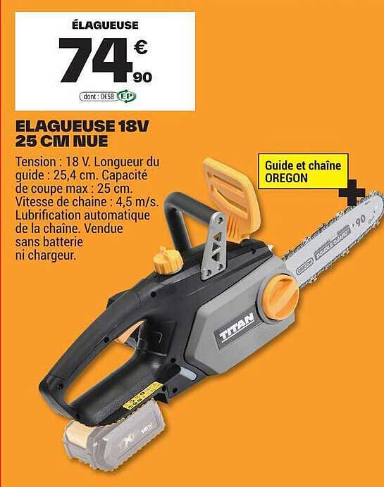 ÉLAGUEUSE 18V 25 CM NUE