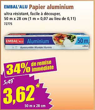 EMBAL'ALU Papier aluminium