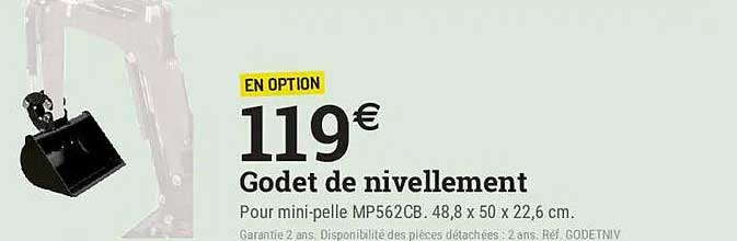 EN OPTION 119€ Godet de nivellement