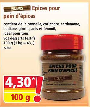 Epices pour pain d'épices