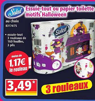 Essuie-tout ou papier toilette motifs Halloween