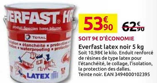 Everfast latex noir 5 kg