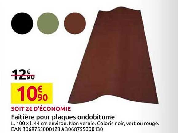 Faitière pour plaques ondobitume