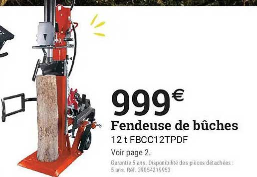 Fendeuse de bûches 12 t FBCC12TPDF