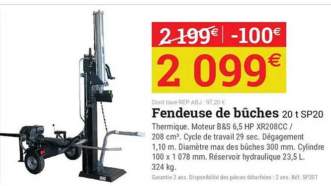 Fendeuse de bûches 20 t SP20