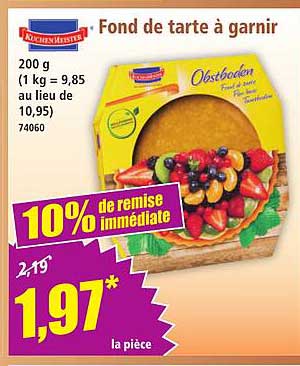 Fond de tarte à garnir