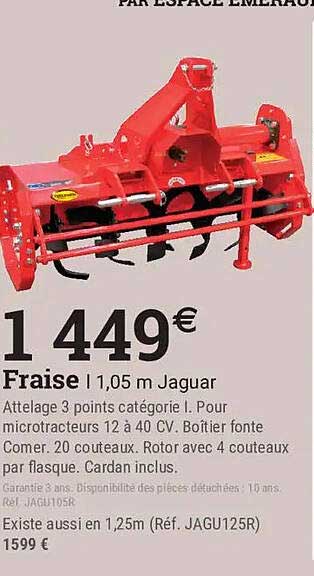 Fraise 1,05 m Jaguar