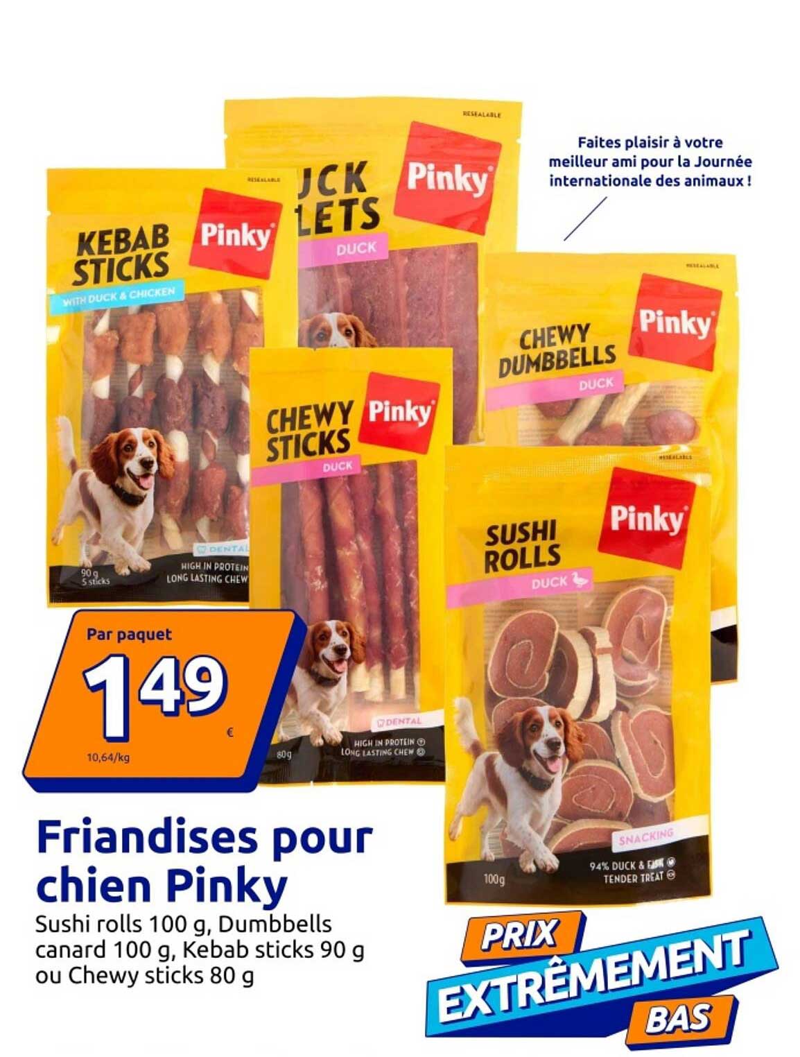 Friandises pour chien Pinky