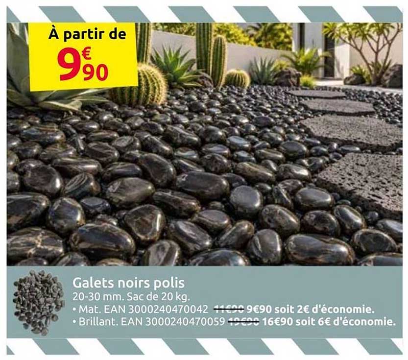 Galets noirs polis