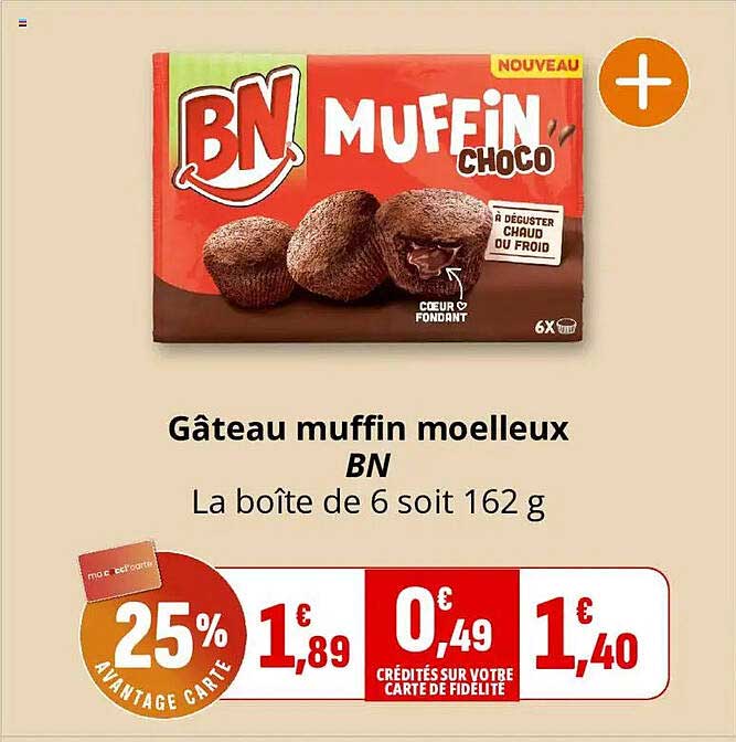 Gâteau muffin moelleux BN