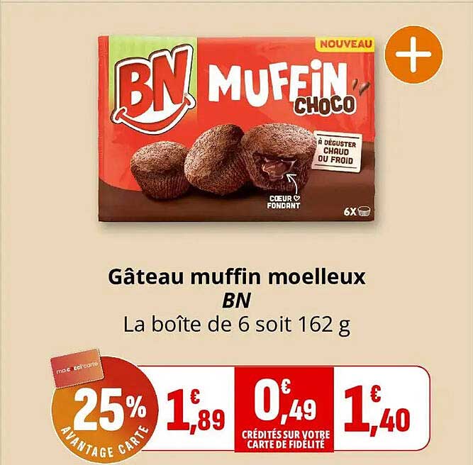 Gâteau muffin moelleux BN