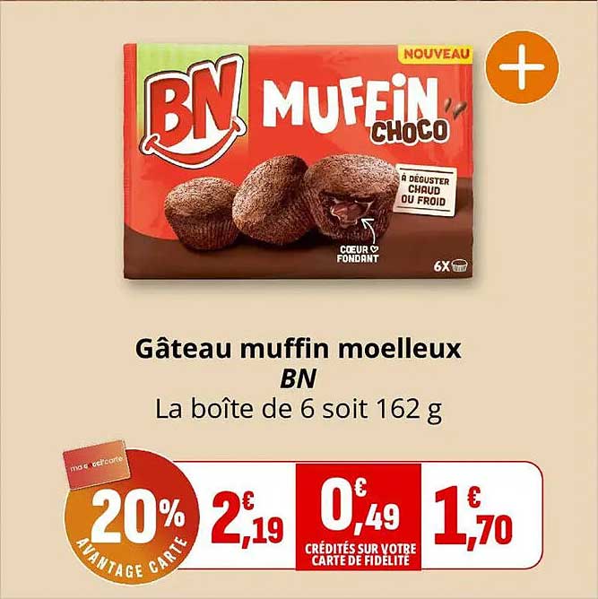 Gâteau muffin moelleux BN