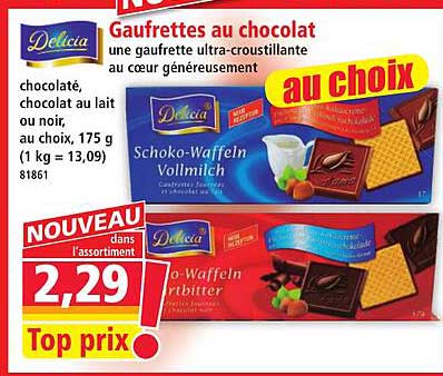 Gaufrettes au chocolat
