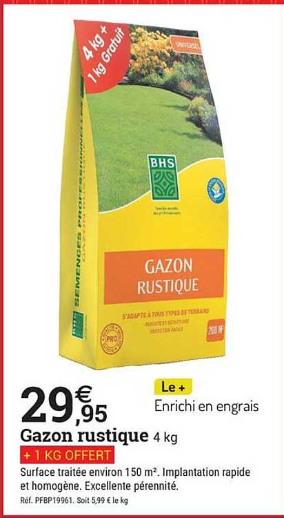 Gazon rustique 4 kg
