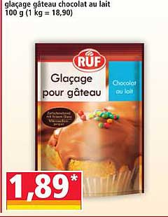 Glaçage gâteau chocolat au lait