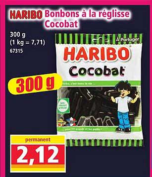 HARIBO Bonbons à la réglisse Cocobat