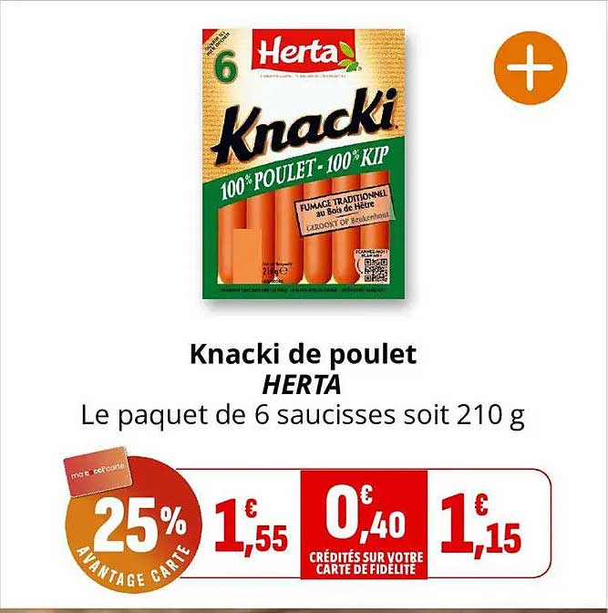 Knacki de poulet HERTA