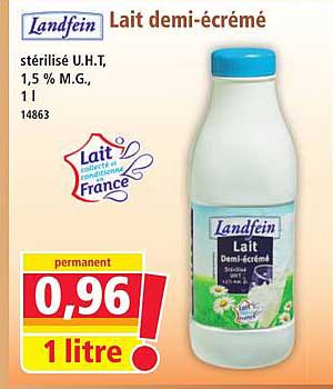 Lait demi-écrémé
