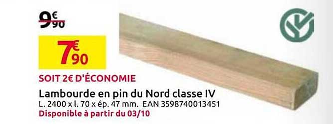 Lambourde en pin du Nord classe IV