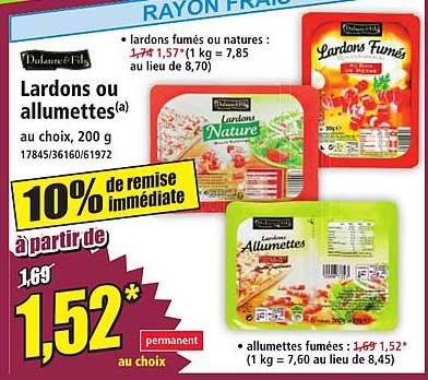 Lardons ou allumettes