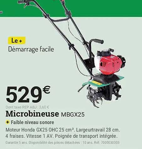 Le + Démarrage facile Microbineuse MBGX25