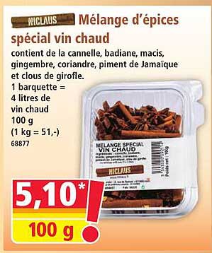 Mélange d'épices spécial vin chaud