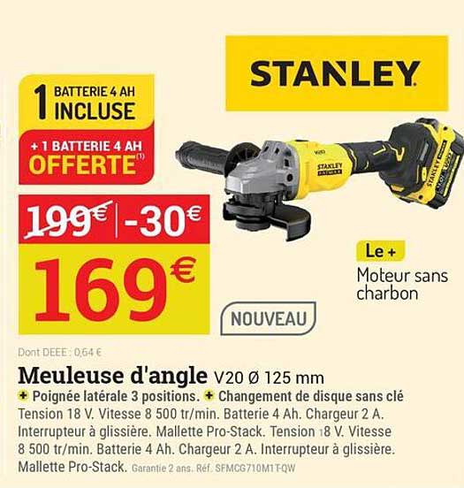 Meuleuse d'angle V20 Ø 125 mm