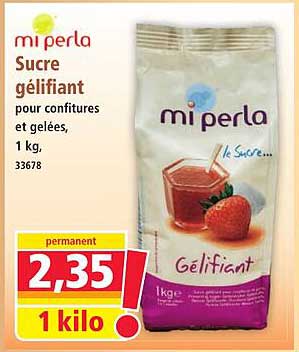 mi perla Sucre gélifiant pour confitures et gelées, 1 kg, 33678