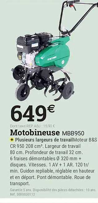 Motobineuse MBB950