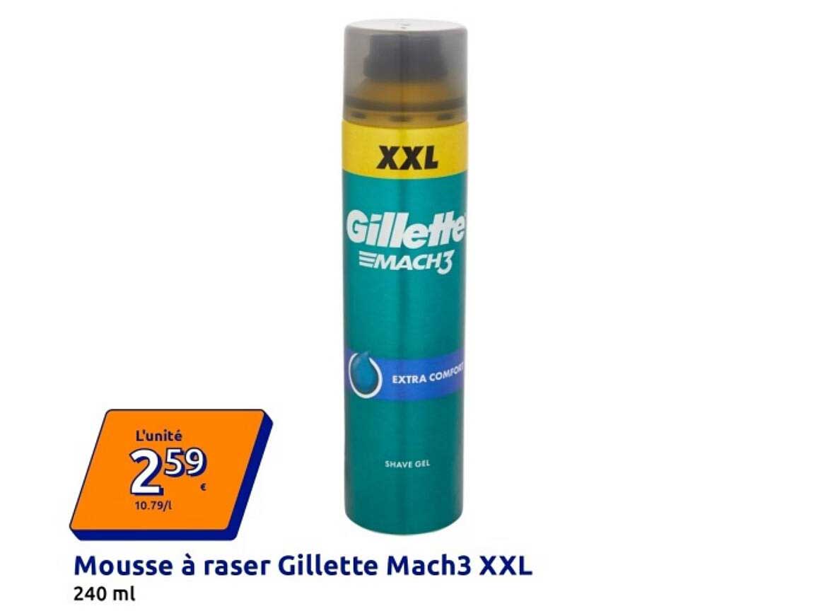 Mousse à raser Gillette Mach3 XXL 240 ml