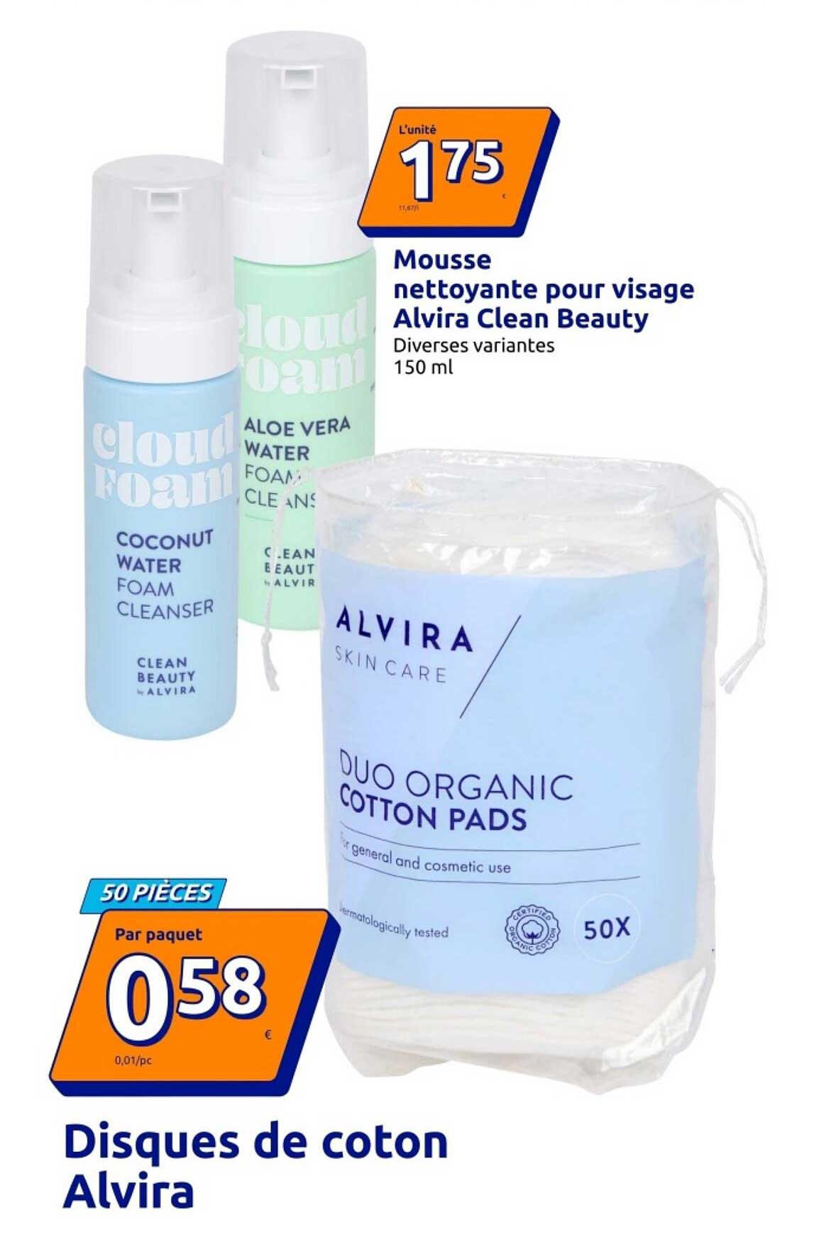 Mousse nettoyante pour visage Alvira Clean Beauty