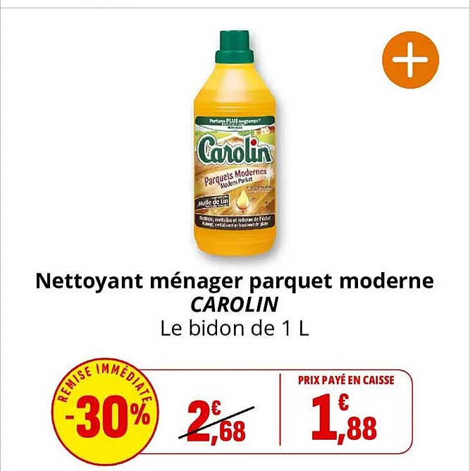 Nettoyant ménager parquet moderne CAROLIN Le bidon de 1 L