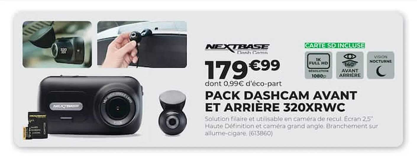 PACK DASHCAM AVANT ET ARRIERE 320XRWC
