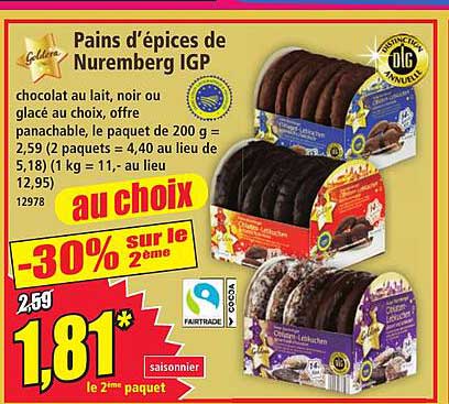 Pains d’épices de Nuremberg IGP