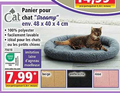 Panier pour chat "dream" env. 48 x 40 x 4 cm