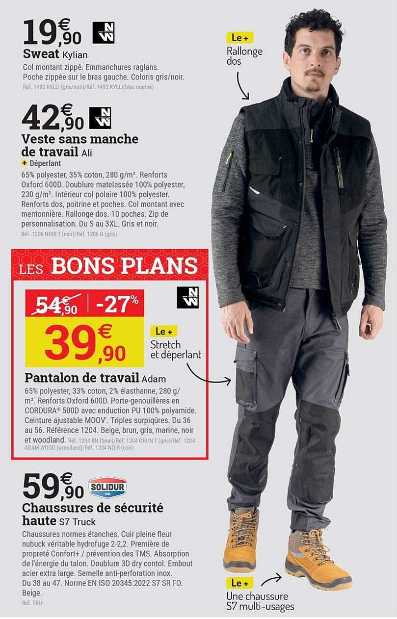 Pantalon de travail Adam