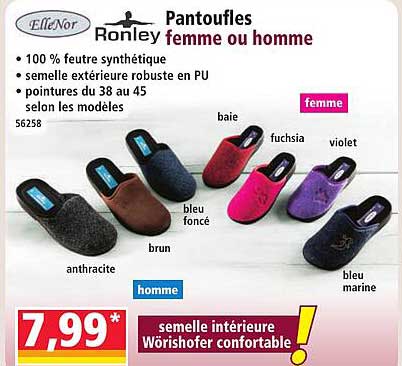 Pantoufles femme ou homme