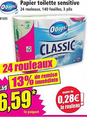 Papier toilette sensitive