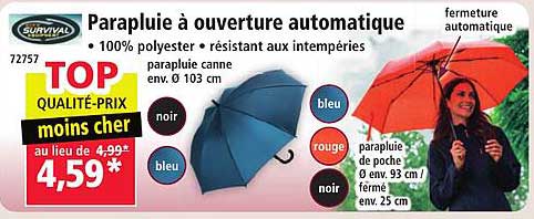 Parapluie à ouverture automatique