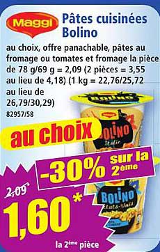 Pâtes cuisinées Bolino