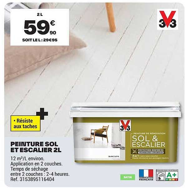 PEINTURE SOL ET ESCALIER 2L